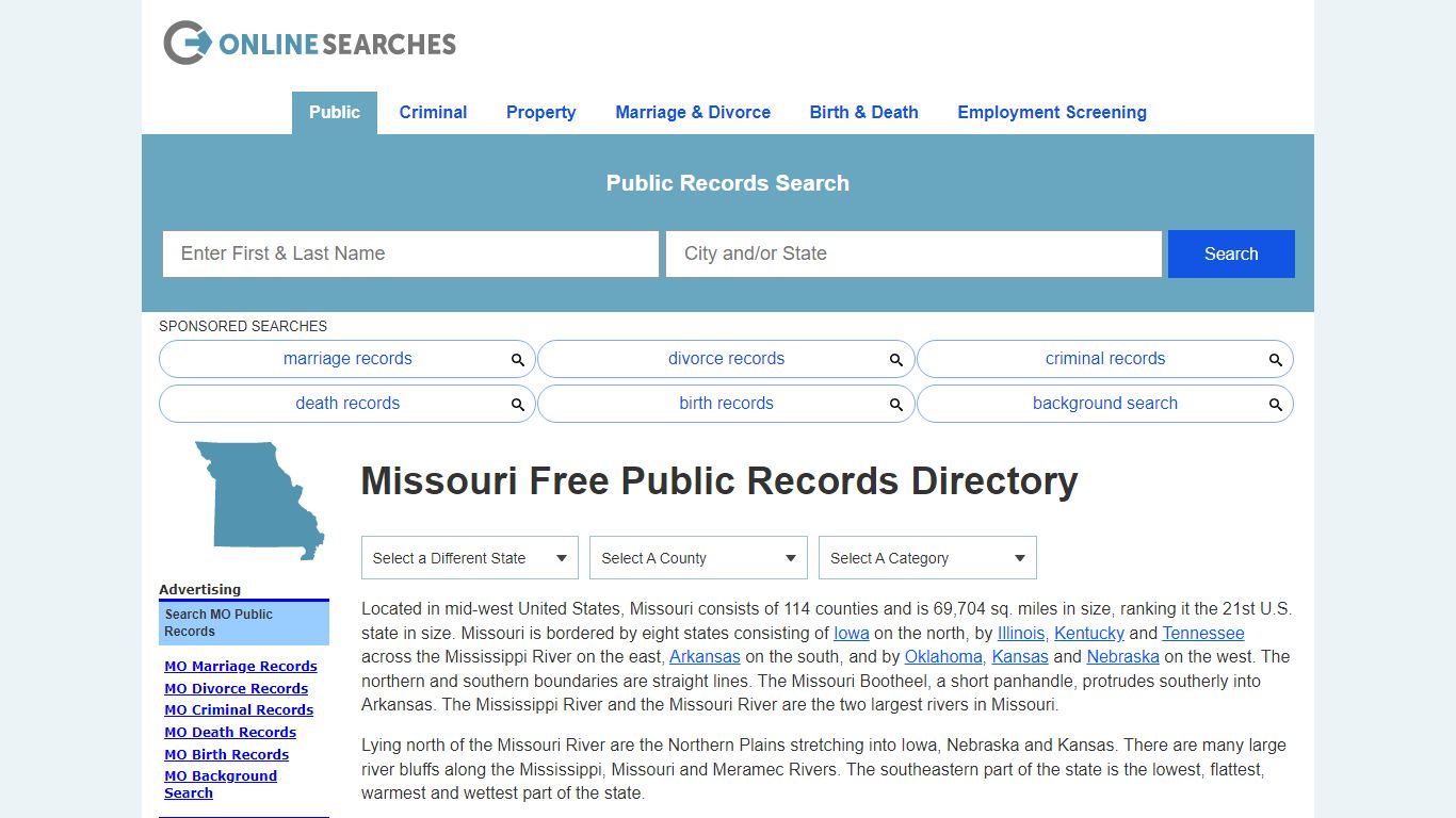 Missouri Public Records Directory & Official Documents ...